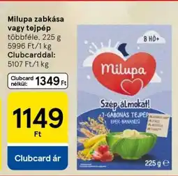 Tesco Milupa zabkása vagy tejpép ajánlat