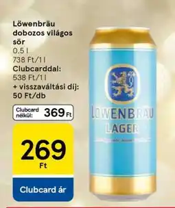 Tesco Löwenbräu dobozos világos sör ajánlat