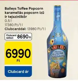 Tesco Baileys Toffee Popcorn karamellás popcorn ízű ír tejszínlikőr ajánlat