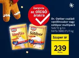 Tesco Dr. Oetker családi vanillincukor vagy sütőpor multipack ajánlat