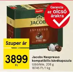 Tesco Jacobs Nespresso Kompatibilis Kávékapszula ajánlat