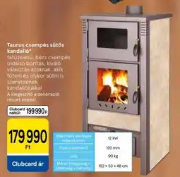 Tesco Taurus csempés sütős kandalló ajánlat