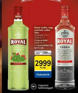 Tesco Royal vodka, vagy ízesített vodka likőr ajánlat