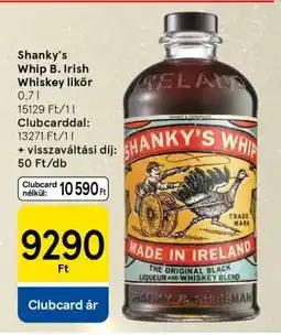 Tesco Shanky's Whip B. Irish Whiskey likőr ajánlat