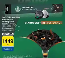 Tesco Starbucks Nespresso kompatibilis kávékapszula ajánlat