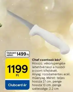 Tesco Chef csontozó kés ajánlat