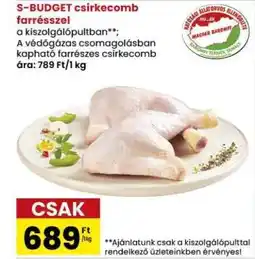 Spar S-BUDGET csirkecomb farrésszel ajánlat