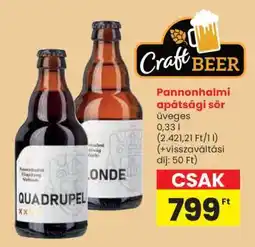 Spar Pannonhalmi apátsági sör ajánlat