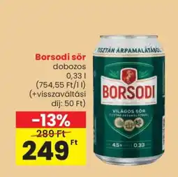 Spar Borsodi sör ajánlat