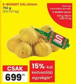 Spar S-BUDGET XXL citrom ajánlat