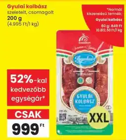 Spar Gyulai kolbász ajánlat