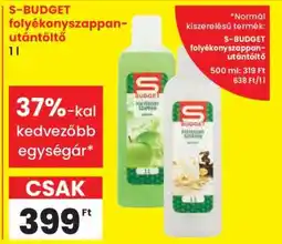 Spar S-BUDGET folyékony szappan utántöltő 1l ajánlat