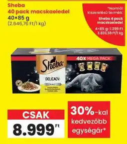 Spar Sheba 40 pack macskaeledel ajánlat