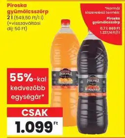 Spar Piroska Gyümölcsszörp ajánlat