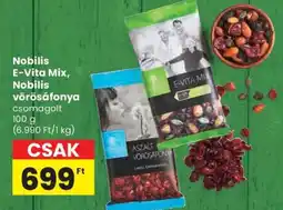 Spar Nobilis E-Vita Mix, Nobilis vörösáfonya ajánlat