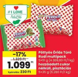 Spar Pöttyös Óriás Túró Rudi Multipack ajánlat