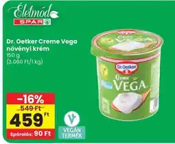 Spar Dr. Oetker Creme Vega növényi krém ajánlat