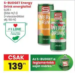 Spar S-BUDGET Energy Drink energiaital ajánlat