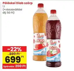 Spar Pölöskei Diab Szörp ajánlat