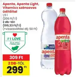 Spar Apenta, Apenta Light, Vitamixx szénsavas üdítőital ajánlat