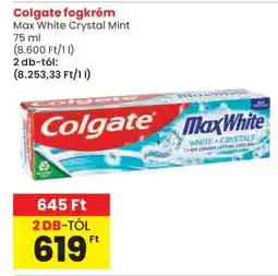 Spar Colgate fogkrém Max White Crystal Mint ajánlat