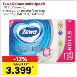 Spar Zewa Deluxe toalettpapír ajánlat