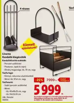 Lidl Livarno Kandalló kiegészítők ajánlat