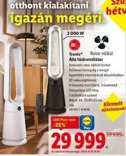 Lidl Tronic Álló fűtőventilátor ajánlat