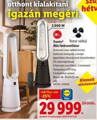 Tronic Álló fűtőventilátor