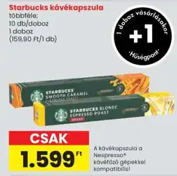 Spar Starbucks kávékapszula ajánlat