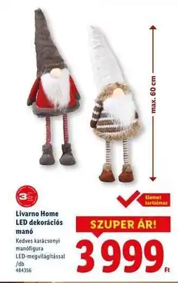 Lidl LIVARNO HOME LED dekorációs manó ajánlat