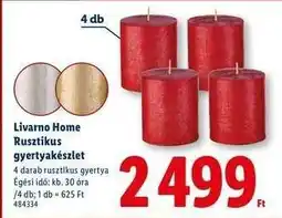 Lidl Livarno Home Rusztikus gyertyakészlet ajánlat