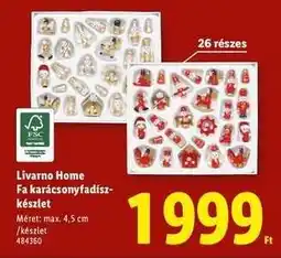 Lidl LIVARNO HOME Fa karácsonyfadísz-készlet ajánlat