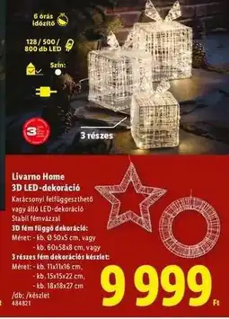 Lidl Livarno Home 3D LED-dekoráció ajánlat