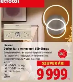 Lidl Livarno Design fali / mennyezeti LED-lámpa ajánlat