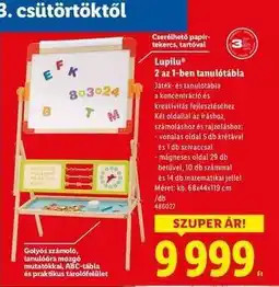 Lidl Lupilu 2 az 1-ben tanulótábla ajánlat