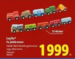 Lidl Lupilu Fa játékvonat ajánlat