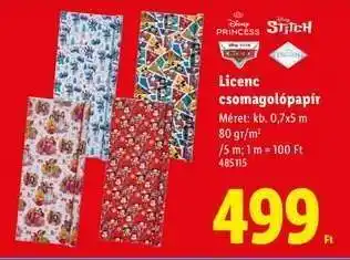 Lidl Licenc csomagolópapír ajánlat