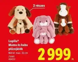 Lidl Lupilu Mama és baba plüssjáték ajánlat