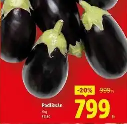 Lidl Padlizsán ajánlat