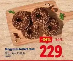 Lidl Mogyorós töltött fánk ajánlat