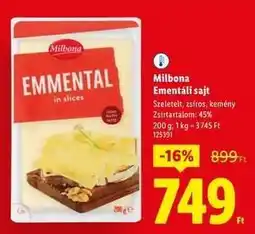 Lidl MILBONA Ementáli sajt ajánlat