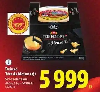 Lidl DELUXE Tête de Moine sajt ajánlat
