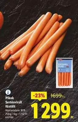 Lidl Pikok Sertésvirsli füstölt ajánlat