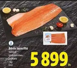Lidl Bőrös lazacfilé ajánlat