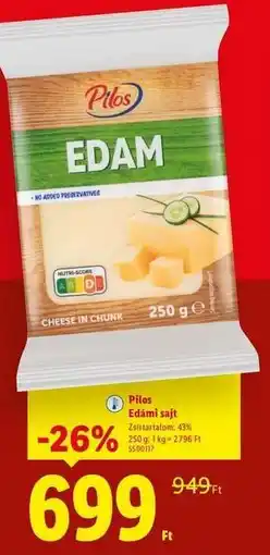 Lidl PILOS Edámi sajt ajánlat