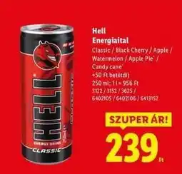 Lidl HELL Energiaital ajánlat