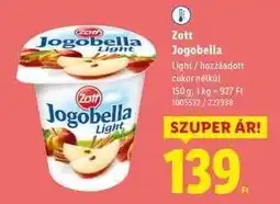 Lidl Zott Jogobella ajánlat