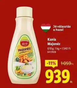 Lidl KANIA Majonéz ajánlat