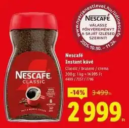 Lidl NESCAFÉ﻿﻿ Instant kávé ajánlat